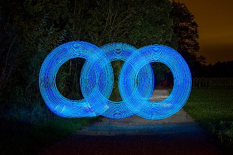 Lightpainting Erste Gehversuche im Lightpainting mit dem FC-Bern.